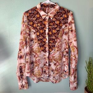 FREE PEOPLE SIZE:S button down top